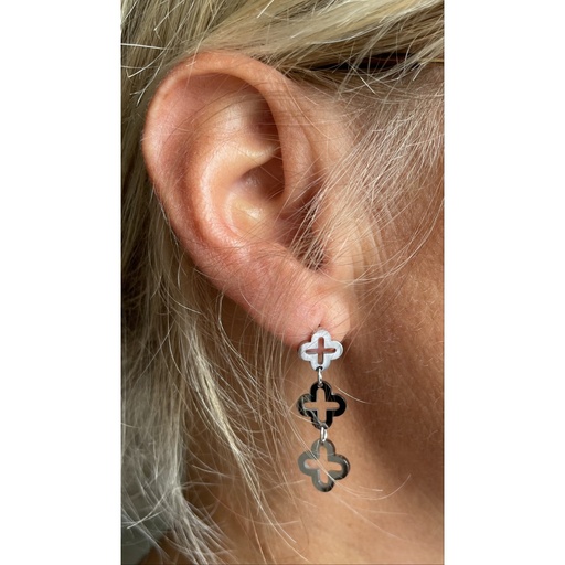 Boucles d'oreilles triple trèfles N°58