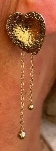 Boucles d'oreilles Coeur billes n°248