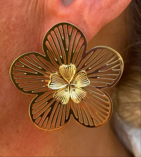 Boucles d'oreilles Big Flowers n°255