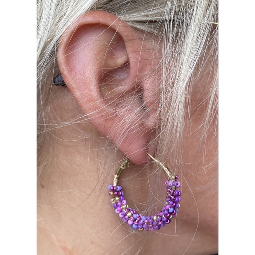 Boucles d'oreilles anneaux Grelots N°64