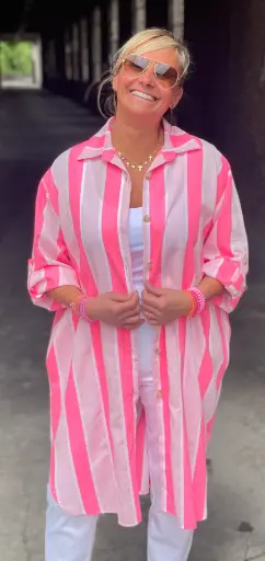 Robe chemise Bayadère