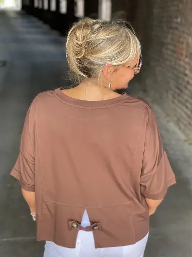 T-shirt Boutons dos