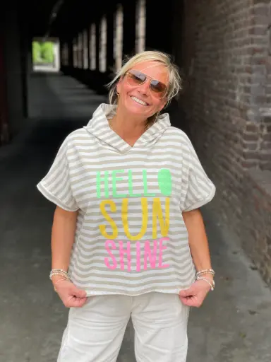 Sweat capuche Hello Sunshine
