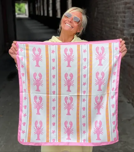 Foulard carré homard