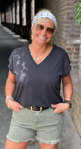 Short effiloché jeans