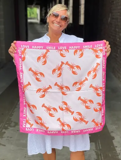 Foulard carré Ecrevisses