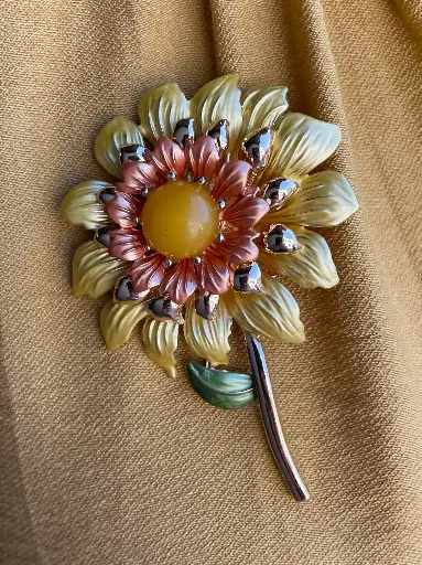 Broche aimant Tournesol