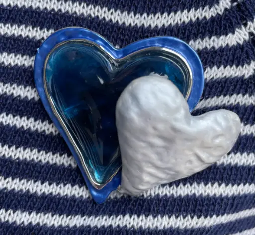 Broche aimant Coeurs superposés