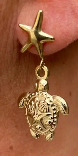 Boucles d'oreilles tortues n°261