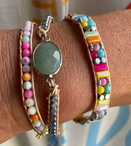 Bracelet 3 tours nacré multicolore 2301