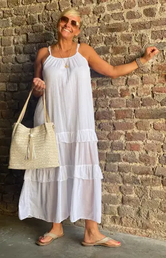 Robe longue Volants