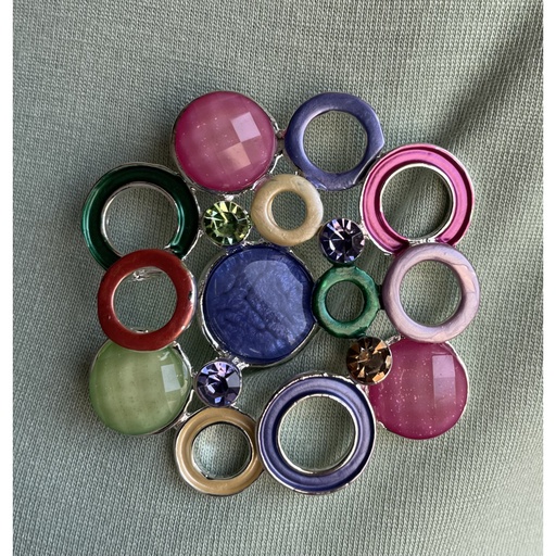 Broche aimant multis cercles