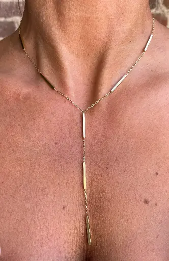 Collier chaîne pendant Rectangles XL1141