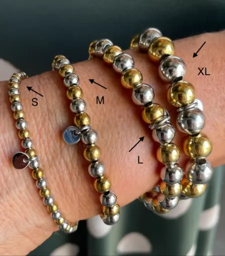 Bracelet Billes Bicolore