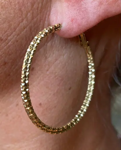 Boucles d'oreilles Créoles martelées n°274