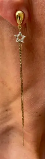 Boucles d'oreilles étoiles pendantes n°283