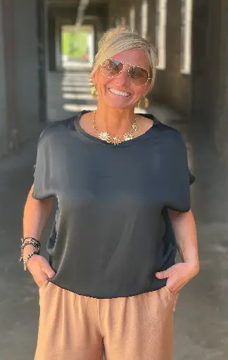 Blouse effet satin