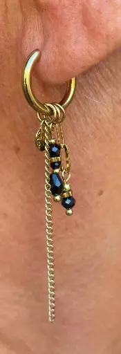 Boucles d'oreilles anneau breloques N°285