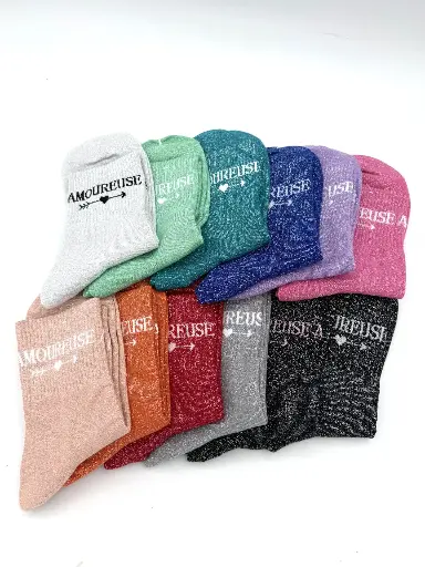 Chaussettes Paillettes Amoureuse 