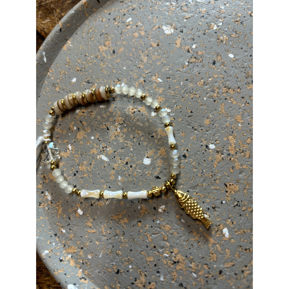 Bracelet ourson poisson pendant n°143