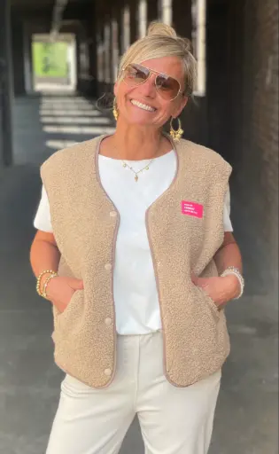 Gilet sans manches teddy