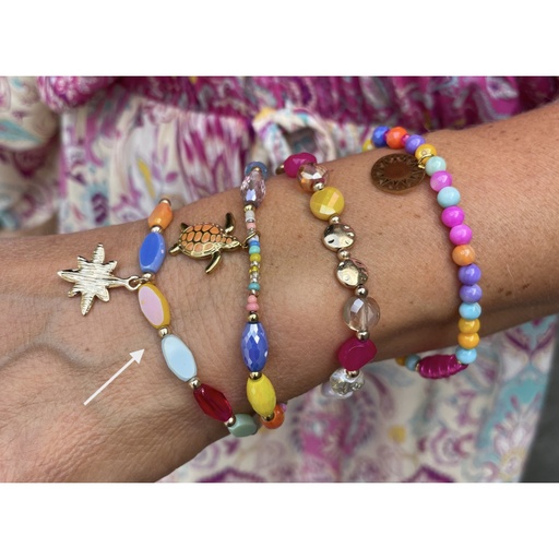 Bracelet étoile/fleur n°145 (Multicolore)