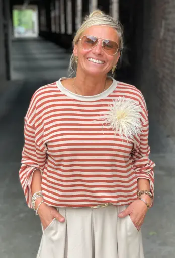 T-shirt marin longues manches