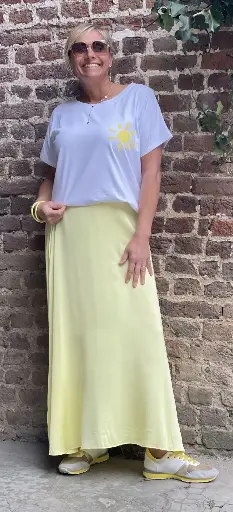Jupe satin unie Démarquée