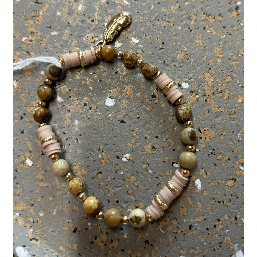 Bracelet plume pendante n151