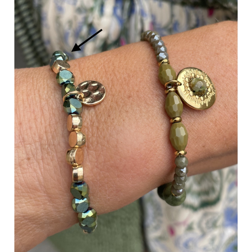 Bracelet perles brillantes n°155