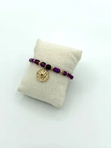 Bracelet boule/étoile n°250 (Mauve)