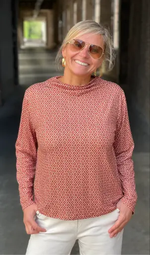 Blouse fluide losanges