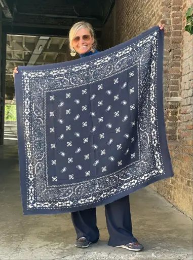 Foulard carré Bandana Fleurs