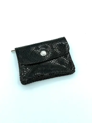 Porte monnaie/carte en cuir serpent