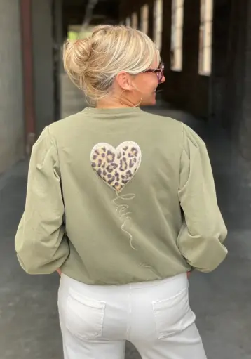 Sweat coeur fourrure Léo