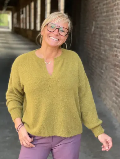 Pull angora col fendu