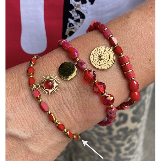 Bracelet petites perles soleil pendant n°188