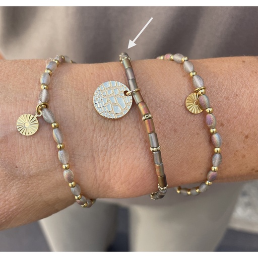 Bracelet perles nacrees perles cylindres n190