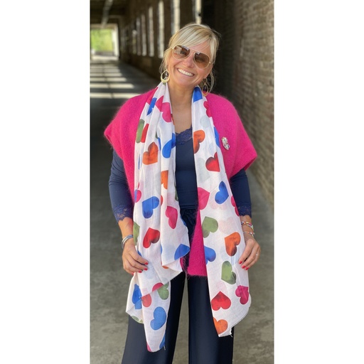 Foulard Coeurs Marbres