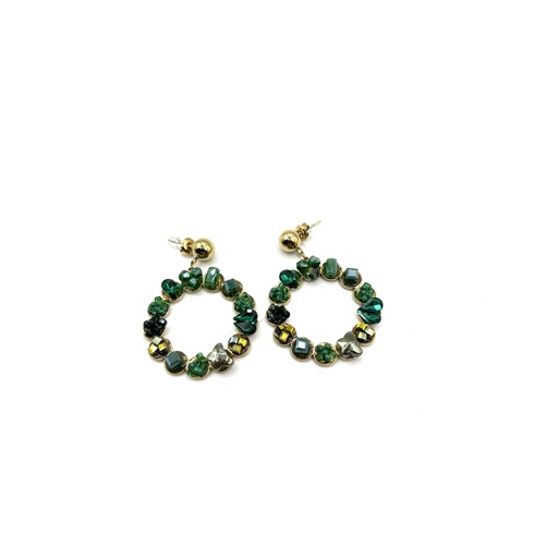 Boucles d'oreilles ronds perles n°67