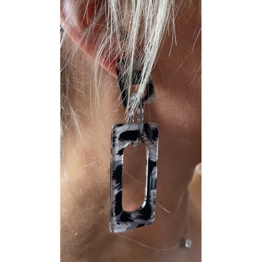 Boucles d'oreilles rectangle Animals n°70