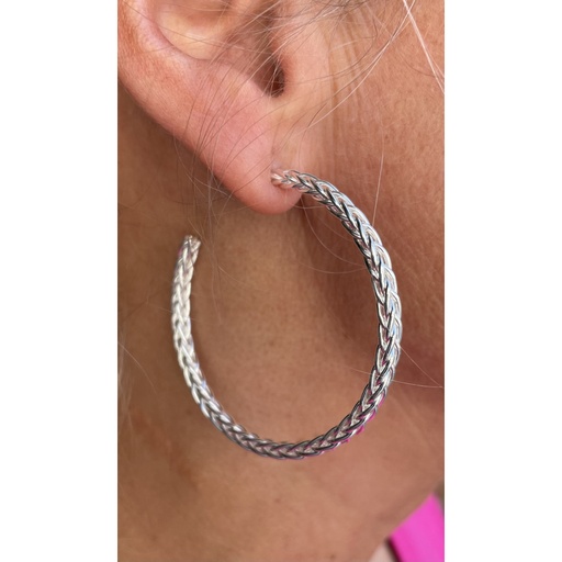 Boucle d'oreilles Créoles chaîne n°66