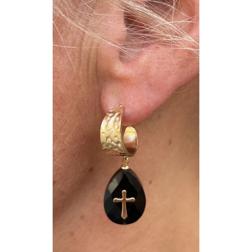 Boucles d'oreilles pendant Croix n°87
