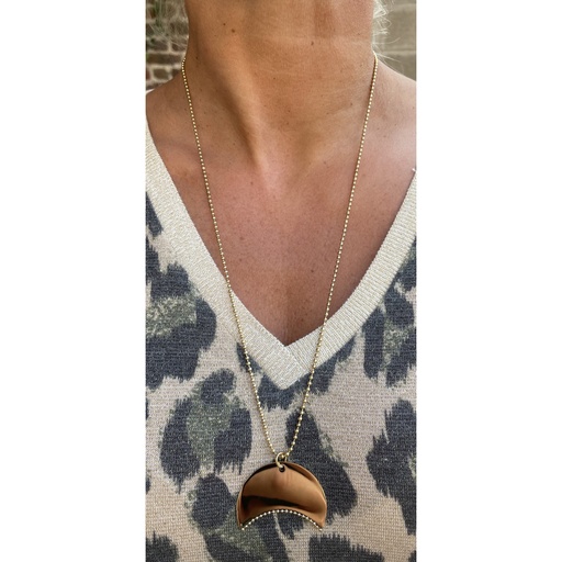 Collier chaîne demi lune YL HWFK026