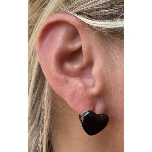 Boucles doreilles coeurs reversibles n85