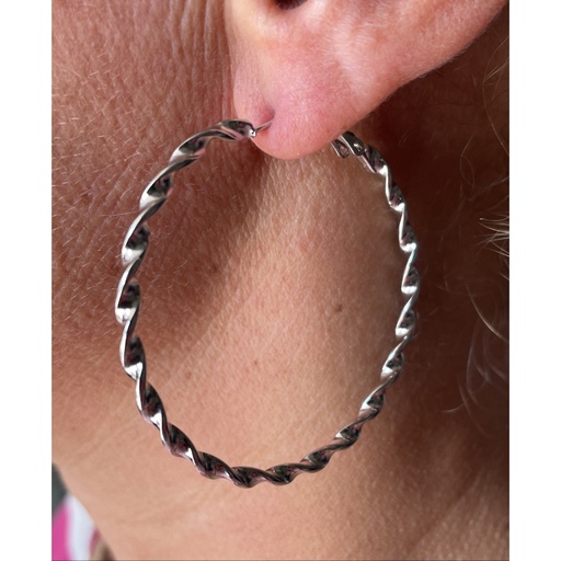 Boucles d'oreilles Créoles Torsades n°94