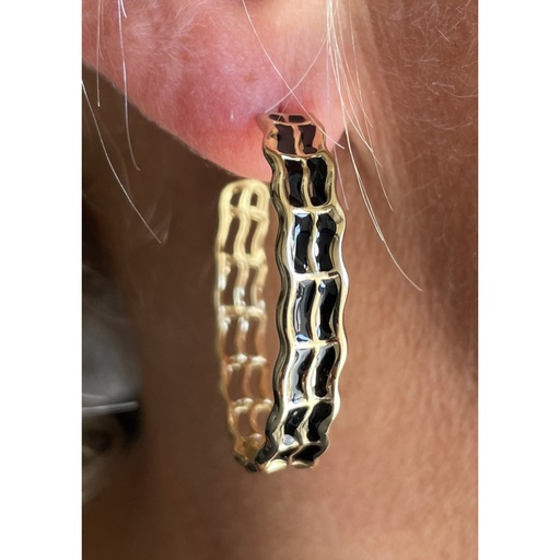 Boucles d'oreilles Créoles Treillis n°95