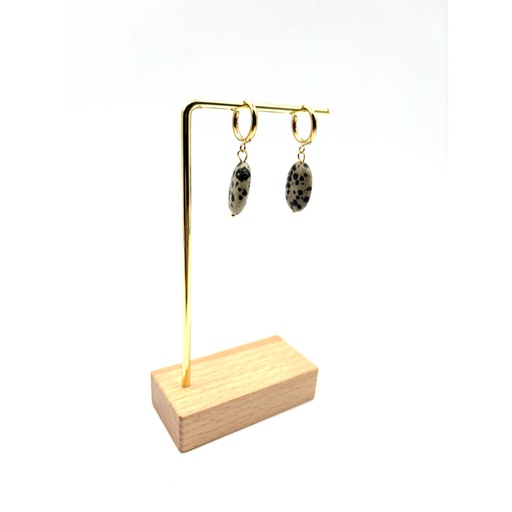 Boucles doreilles galet n88