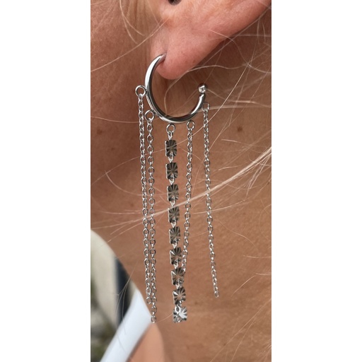 Boucles d'oreilles pendante petits médaillons n°97
