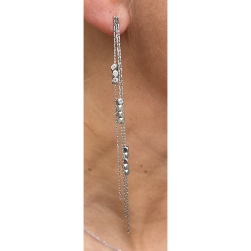 Boucles d'oreilles pendantes petits cubes n°98
